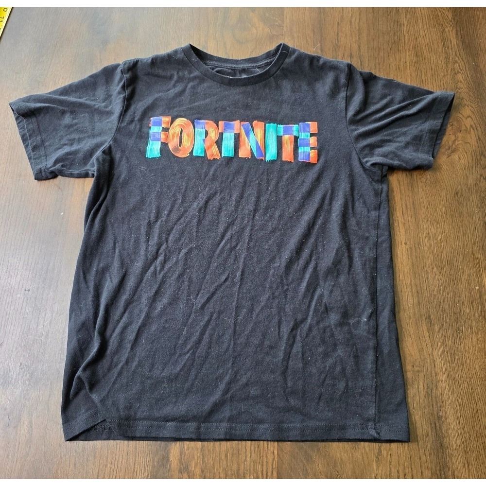 Fortnite Kids Black T-Shirt With Vibrant Multicolor Logo Design